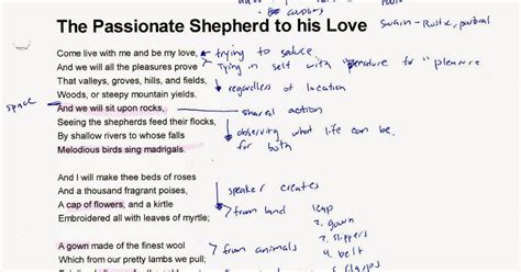 the passionate shepherd to his love annotated